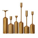 ANYDECO 6Pc Luxury Gold Metal Candle Holders, Modern Tabletop Home Decor