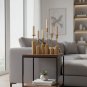 ANYDECO 6Pc Luxury Gold Metal Candle Holders, Modern Tabletop Home Decor
