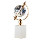 ANYHOUZ 26cm Modern Creative Glass Globe, Tabletop Home Decor Metal Ornament ANYHOUZ 26cm Modern Creative Glass Globe, Tabletop Home Decor Metal Ornament