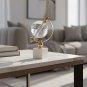 ANYHOUZ 26cm Modern Creative Glass Globe, Tabletop Home Decor Metal Ornament