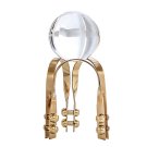 ANYHOUZ 23cm Luxury Crystal Ball, Modern Tabletop Home Decor Metal Ornament