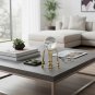 ANYHOUZ 23cm Luxury Crystal Ball, Modern Tabletop Home Decor Metal Ornament