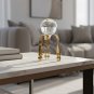 ANYHOUZ 23cm Luxury Crystal Ball, Modern Tabletop Home Decor Metal Ornament