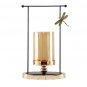 ANYDECO 34cm Candle Holder Flower Vase, Tabletop Modern Home Decor with Metal Base