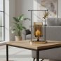ANYDECO 34cm Candle Holder Flower Vase, Tabletop Modern Home Decor with Metal Base