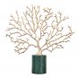 ANYHOUZ 31cm Snowflake Tree Tabletop Decor, Modern Metal Ornament with Marble Base
