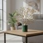 ANYHOUZ 31cm Snowflake Tree Tabletop Decor, Modern Metal Ornament with Marble Base