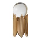 ANYHOUZ 20cm Luxury Gold Crystal Ball Tabletop Decor, Modern Metal Home Ornament ANYHOUZ 20cm Luxury Gold Crystal Ball Tabletop Decor, Modern Metal Home Ornament