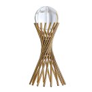 ANYHOUZ 34cm Crystal Ball Tabletop Decor, Modern Metal Home Ornament