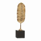 ANYHOUZ 37.5cm Gold Feather Sculpture, Tabletop Modern Home Decor Metal Ornament ANYHOUZ 37.5cm Gold Feather Sculpture, Tabletop Modern Home Decor Metal Ornament