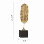 ANYHOUZ 37.5cm Gold Feather Sculpture, Tabletop Modern Home Decor Metal Ornament