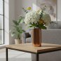 ANYDECO 16cm Maxery Gold Iron Flower Vase, Tabletop Modern Home Decor Metal Ornament