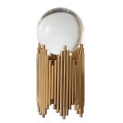 ANYHOUZ 16cm Luxury Gold Crystal Ball Tabletop, Modern Metal Home Decor Ornament ANYHOUZ 16cm Luxury Gold Crystal Ball Tabletop, Modern Metal Home Decor Ornament