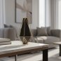 ANYDECO 34cm Gold Black Luxury Tabletop Decor, Modern Metal Home Ornament
