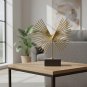 ANYDECO 27cm Luxury Gold Metal Tabletop Decor, Modern Home Ornament