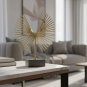 ANYDECO 27cm Luxury Gold Metal Tabletop Decor, Modern Home Ornament