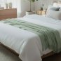 Anycozy Gray Faux Cashmere Throw Blanket Diamond Knit 130x230cm