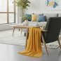 Anycozy Yellow Throw Blanket Knit Plaid Sofa Cover with Tassels 130x230cm
