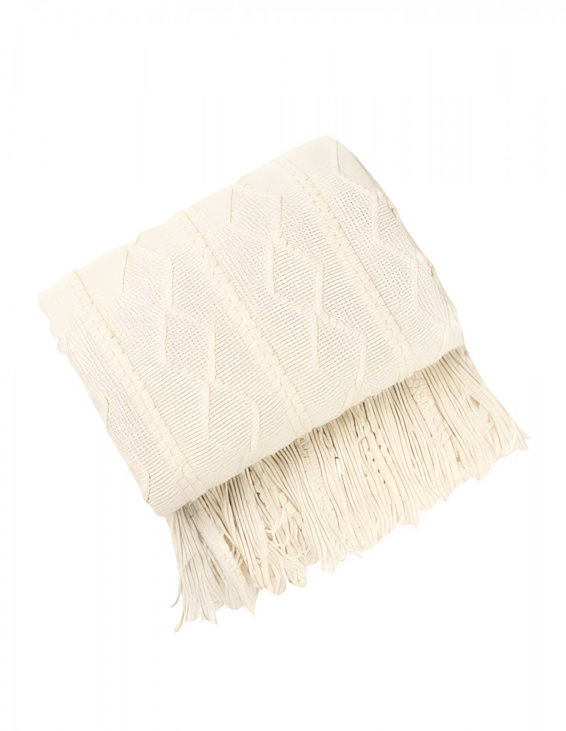 Anycozy White Faux Cashmere Throw Blanket Sofa Cover 150x230cm