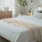 Anycozy White Faux Cashmere Throw Blanket Sofa Cover 150x230cm