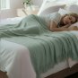 Anycozy Gray Faux Cashmere Throw Blanket Diamond Knit 150x230cm