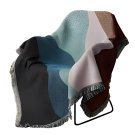 Anycozy Faux Cashmere Throw Blanket, Rainbow Wave Pattern Sofa Cover 130x180cm
