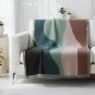 Anycozy Faux Cashmere Throw Blanket, Rainbow Wave Pattern Sofa Cover 130x180cm