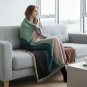 Anycozy Faux Cashmere Throw Blanket, Rainbow Wave Pattern Sofa Cover 130x180cm