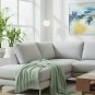 Anycozy Gray Faux Cashmere Throw Blanket Diamond Knit 130x180cm