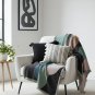 Anycozy Faux Cashmere Throw Blanket, Rainbow Wave Pattern Sofa Cover 180x230cm
