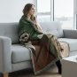 Anycozy Brown Faux Cashmere Throw Blanket, Cartoon Sofa Cover 180x260cm