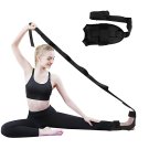 Anyfit Yoga Band Stretcher Solid Black Strap Resistance Belt Pilates Exercise Stretcher Fitness Tool