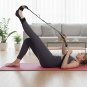 Anyfit Yoga Band Stretcher Solid Black Strap Resistance Belt Pilates Exercise Stretcher Fitness Tool