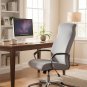Anyseat Office Chair Cover Grey Velvet Zippered Stretchable High Back Protector Slipcover