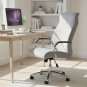 Anyseat Office Chair Cover Grey Velvet Zippered Stretchable High Back Protector Slipcover