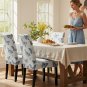 Anyseat White Chair Cover with Blue Butterfly, Elastic Anti-Dirt for Dining & Events