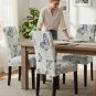 Anyseat White Chair Cover with Blue Butterfly, Elastic Anti-Dirt for Dining & Events
