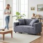 Anyseat 2-Seater Sofa Cover Marble Gray, Elastic Stretch Slipcover for Living Room