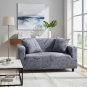 Anyseat 2-Seater Sofa Cover Marble Gray, Elastic Stretch Slipcover for Living Room