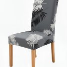 Anyseat Grey Chair Cover with Leaves Design, Elastic Anti-Dirt for Dining & Events