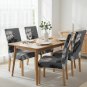 Anyseat Grey Chair Cover with Leaves Design, Elastic Anti-Dirt for Dining & Events
