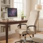 Anyseat Office Chair Cover Ivory Velvet Zippered Stretchable High Back Protector Slipcover
