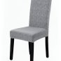 Anyseat Grey Chair Cover with Black Writing Design, Elastic Anti-Dirt for Dining & Events