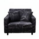 Anyseat 1 Seater Sofa Cover Marble Black, Elastic Stretch Slipcover for Living Room
