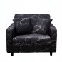 Anyseat 1 Seater Sofa Cover Marble Black, Elastic Stretch Slipcover for Living Room