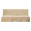 Anyseat Sofa Cover Beige Armless Futon Slipcover with Ruffle Skirt Stretch Sofa Bed Protector Anyseat Sofa Cover Beige Armless Futon Slipcover with Ruffle Skirt Stretch Sofa Bed Protector