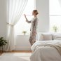 Anydrape White Sheer Curtain, Grommet, Hooks, Pencil Pleat & Rod Pocket Window Drapes
