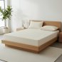 Anycozy Beige Double Mattress Cover, Cotton Quilted Anti-Bacterial Protector