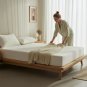 Anycozy Beige Double Mattress Cover, Cotton Quilted Anti-Bacterial Protector
