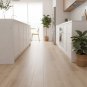 ANYHOUZ 5pcs Vinyl Floor Tile Natural Oak Wood Grain Waterproof